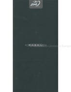 2019 PAGANI ZONDA 20 JAAR ANNIVERSARY KAART ENGELS, Boeken, Nieuw