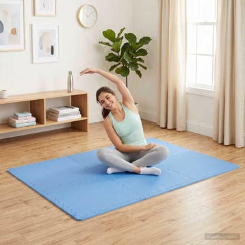 vidaXL Vloermatten 24 st 8,64  EVA-schuim blauw, Sport en Fitness, Fitnessmaterialen, Verzenden, Nieuw