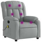 Lichtgrijs Relaxzetel 6-punts massage | Tweede Kansje | O..., Eenpersoons, Verzenden, Nieuw, 75 tot 100 cm