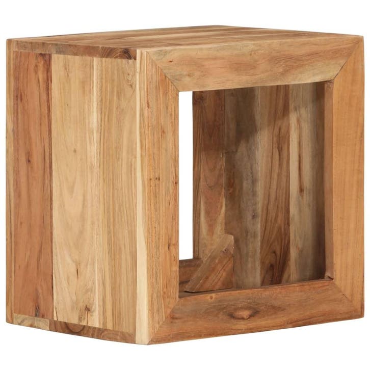 vidaXL Kruk 40x30x40 cm massief acaciahout, Huis en Inrichting, Tafels | Bijzettafels, Nieuw, Verzenden