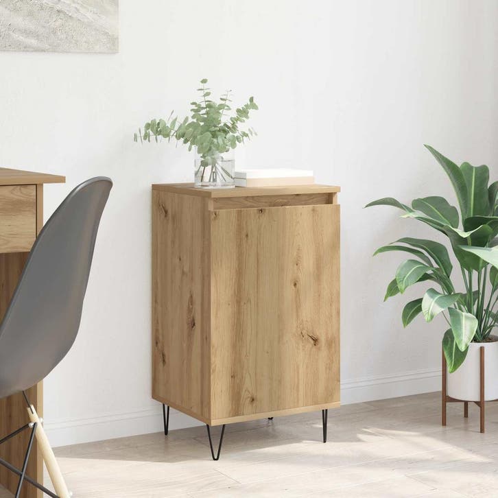 vidaXL Dressoir Artisan Eiken 40 x 35 x 70 cm Bewerkt hout, Huis en Inrichting, Kasten | Dressoirs, Nieuw, Verzenden