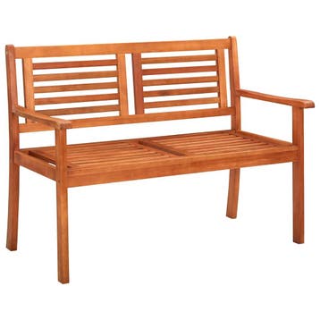 vidaXL Tweezits tuinbank 120 cm massief eucalyptushout, Verzenden