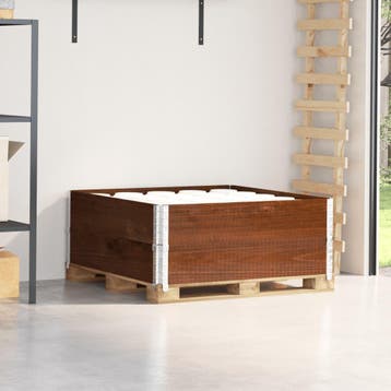 vidaXL Palletopzetranden 2 st 100x100 cm massief grenenhout, Verzenden