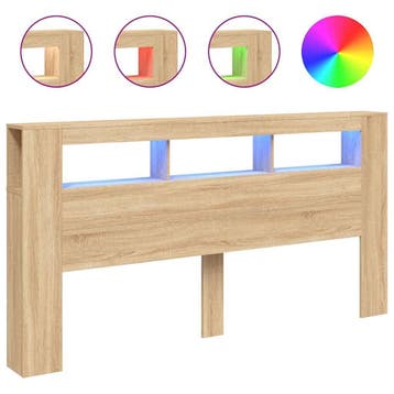 LED-hoofdbord sonoma | Tweede kansje | OP = OP, Huis en Inrichting, Overige materialen, Overige kleuren, Verzenden, Klassiek