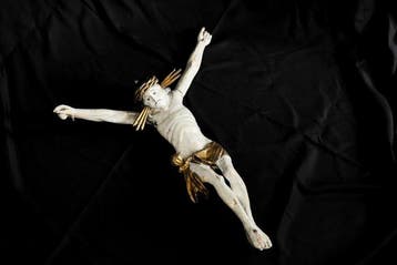 Barok Crucifix - Hout - 1750-1800 - Corpus Christi - 60 cm, Antiek en Kunst