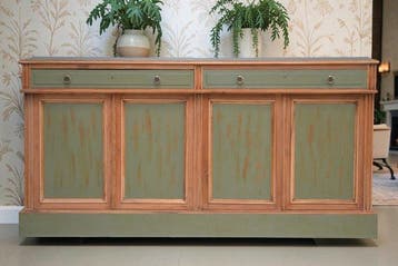 Credenza - Hout, Metaal - Dressoir-archief, Antiek en Kunst