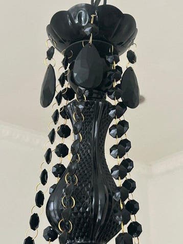 Lampe à suspendre - Plastique - Lustre noir