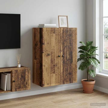 vidaXL Wandkast Oud hout 66 x 34,5 x 90 cm Bewerkt hout, Huis en Inrichting, Kasten | Overige, Verzenden, Nieuw