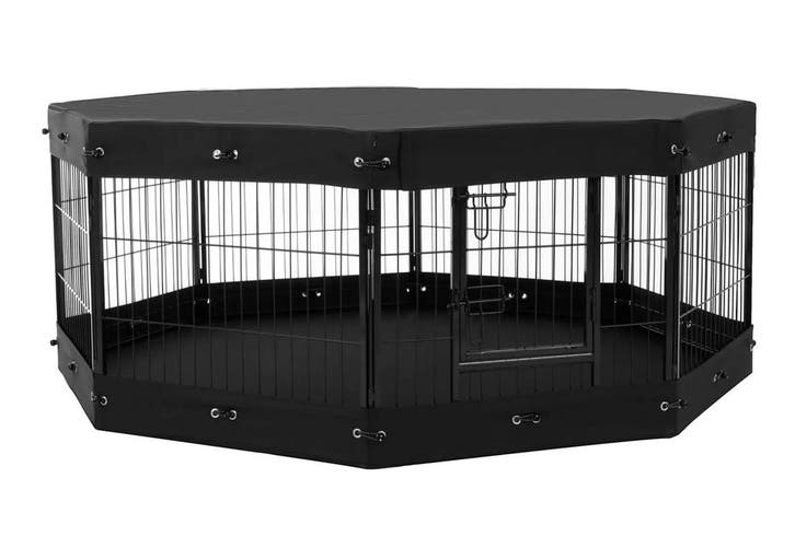 MaxxPet Hondenren - Puppyren met 8 Kennelpanelen - Staal..., Dieren en Toebehoren, Hondenbenches, Nieuw, Ophalen of Verzenden