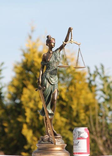 Statue, lady justitia - 53 cm - résine, Antiquités & Art