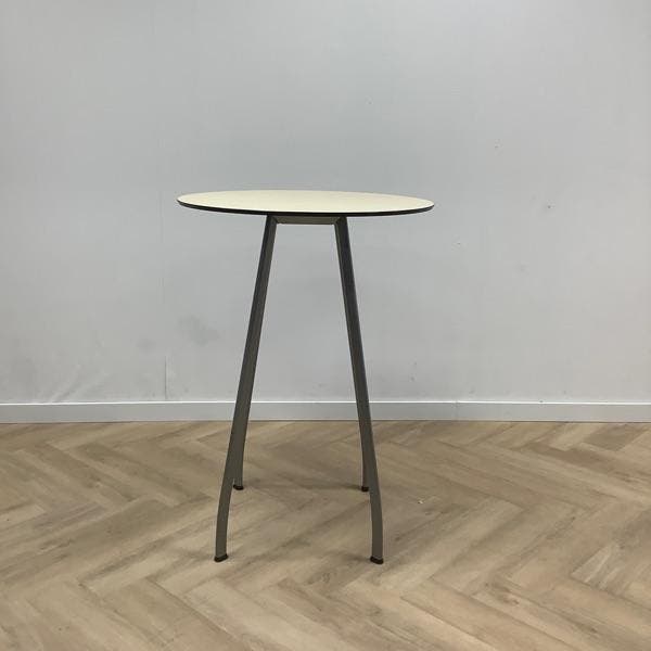 sta-tafel, (hxbxd) 110x80x80 cm, Ahorn blad - metalen poten, Huis en Inrichting, Tafelonderdelen, Gebruikt