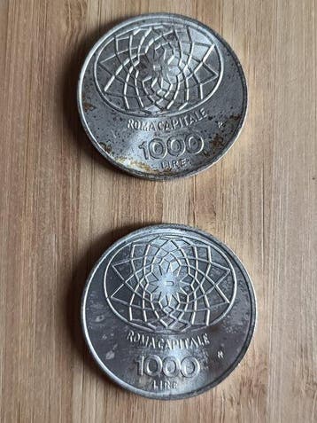 Italie. 1000 Lire 1970 Concordia (2 monete) centenario di