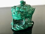 Malachite figurine happy frog (Chang Chu) - Beeldje -