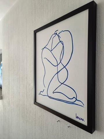 Liesens - Love me tender (Handpainted on white canvas met, Antiek en Kunst
