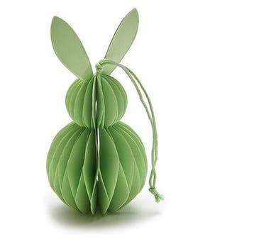 Paashaas Konijntje Honeycomb hanger Groen 6x12 cm, Nieuw