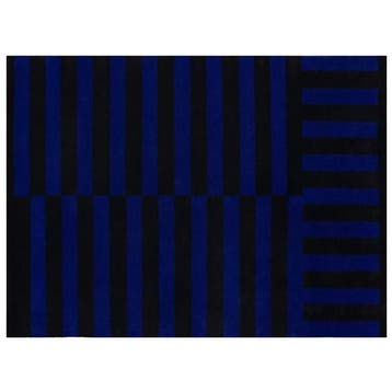 HEM Gestreept Vloerkleed Medium Kobolt - Ongebruikt, Verzenden, Zo goed als nieuw, Blauw, Scandinavisch/Eclectisch