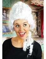 Middeleeuwse Marie-antoinette pruik wit, Ophalen of Verzenden