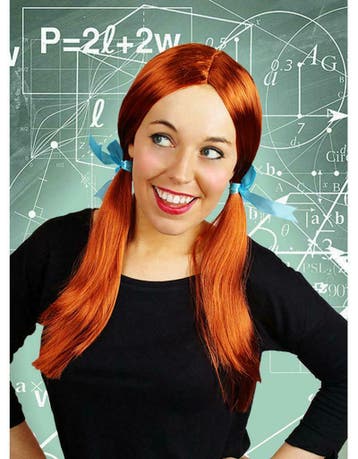 Pruik met staarten Schoolgirl redhead, Ophalen of Verzenden