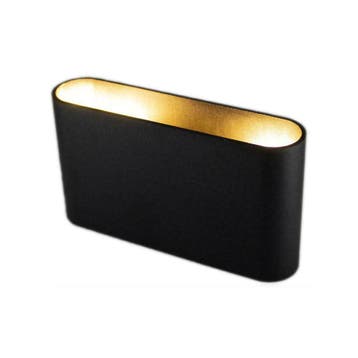 Zwarte LED wandlamp - 2x G9 fitting - IP20 - Oregon, Verzenden, Nieuw, Overige materialen