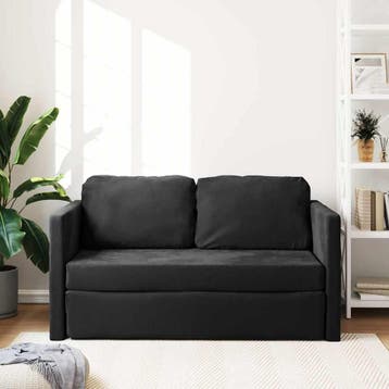vidaXL Slaapbank vloermodel 2-in-1 122x204x55 cm fluweel, Verzenden