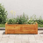 vidaXL Plantenbak verhoogd 76x27,6x25 cm acaciahout, Verzenden, Nieuw