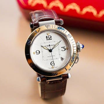 Cartier - Pasha Two Tone Silver Dial - 2378 - Homme -