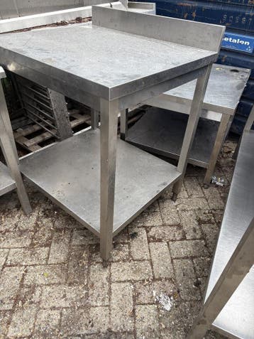 RVS Werktafel 80 X 70 X 70CM (B x D x H) Wordt schoongemaakt, Ophalen of Verzenden