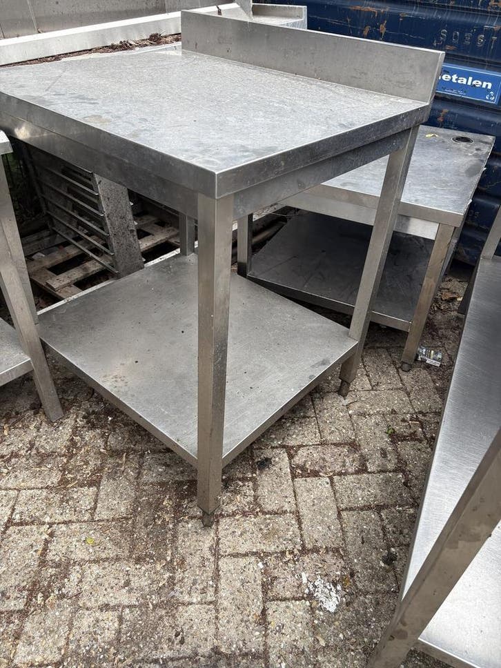 RVS Werktafel 80 X 70 X 70CM (B x D x H) Wordt schoongemaakt, Articles professionnels, Horeca | Équipement de cuisine, Enlèvement ou Envoi