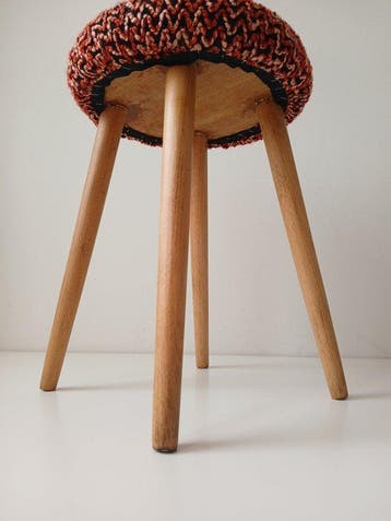 Simpla-Lux - Tabouret - Hêtre - Tabouret vintage en bois de