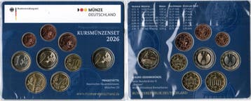 Allemagne Duitsland munten set Euro 2026 D 5 88 Euros, Postzegels en Munten, Verzenden, België