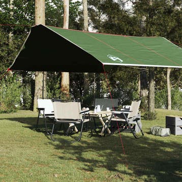 vidaXL Kampeerluifel waterdicht 420x440 cm groen, Verzenden, Nieuw