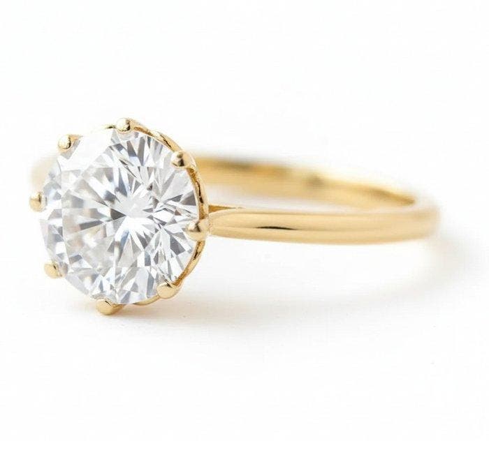 Zonder minimumprijs - Ring - 14 karaat Geel goud - 2.70ct., Handtassen en Accessoires, Ringen