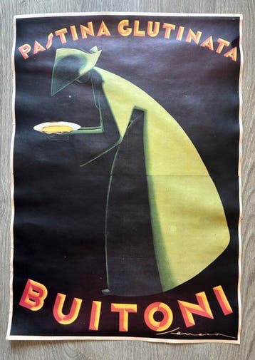 Seneca - Manifesto vintage Buitoni pastina glutinata