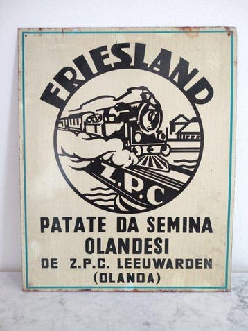 Naambord Nederlandse aardappelen Friesland - Reclamebord -