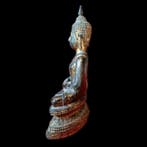 Verguld bronzen Zittende Boeddha, 20 cm - late 19e eeuw –, Antiek en Kunst