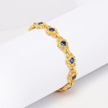 Zonder minimumprijs - Armband 18-karaats goudlaag, Zilver, Nieuw