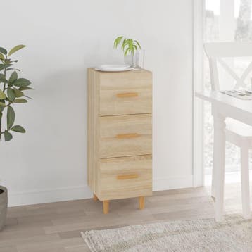 vidaXL Dressoir 34,5x34x90 cm bewerkt hout sonoma eiken, Verzenden