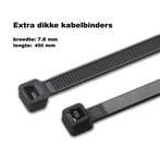 Set van 50 dikke tie wraps (kabelbinders zwart), 7.8x450 mm, Verzenden