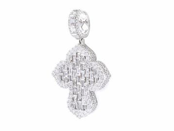 Hanger - 18 karaat Witgoud - 4.74ct. tw. Diamant