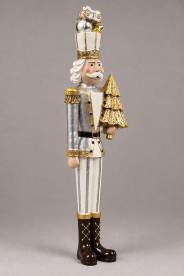 sculptuur, Kerstnotenkraker met kerstboom en geschenken –