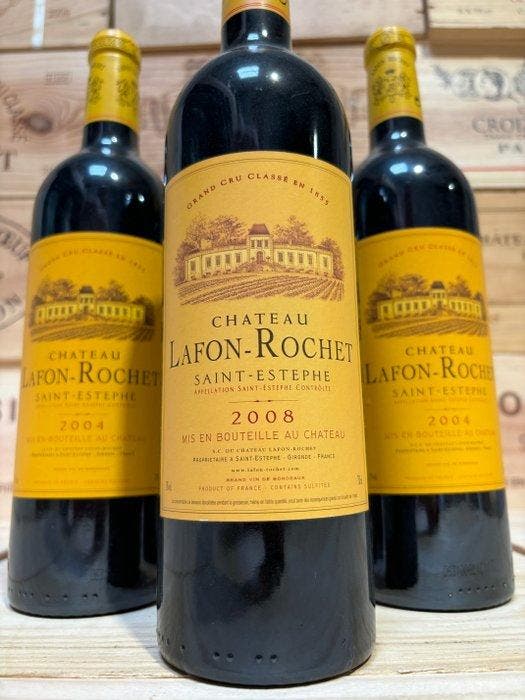2004 x2 & 2008 Château Lafon Rochet - Saint-Estèphe Grand, Verzamelen, Wijnen