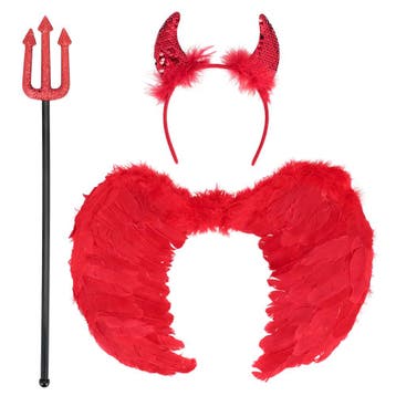 Halloween Accessoireset Dames Duivel 3 delig, Verzenden