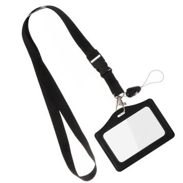 Fako Bijoux - Keycord + Badgehouder Kunstleer - Sleutelkoord, Verzenden