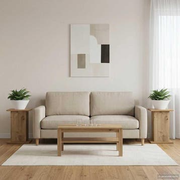 vidaXL Plantenstand 2 st Artisanaal eiken 30,5 x 30 x 43 cm, Verzenden