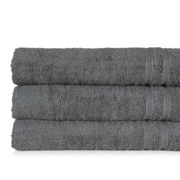 Badlaken Antraciet 70x130cm 100% Katoen - Treb ADH, Verzenden, Handdoek