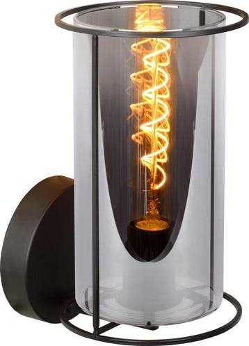 2dekans | Lucide DOUNIA Wandlamp - Ø 15 cm - E27 - Zwart, Ophalen of Verzenden