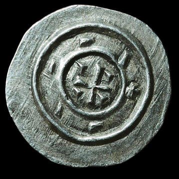 . Hongarije King Stephen II (1116–1131). Denar (Zonder