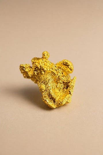 Goud Goud nugget - Hoogte: 8.73 mm - Breedte: 6.98 mm- 0.98