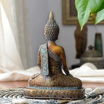 Boeddha Beeld Thailand  - Decor Ornament Hars Sculptuur Tuin, Maison & Meubles, Verzenden