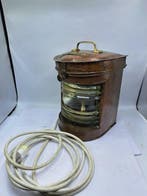 Lampe de navire - Électrique - Cuivre, Laiton, Verre
